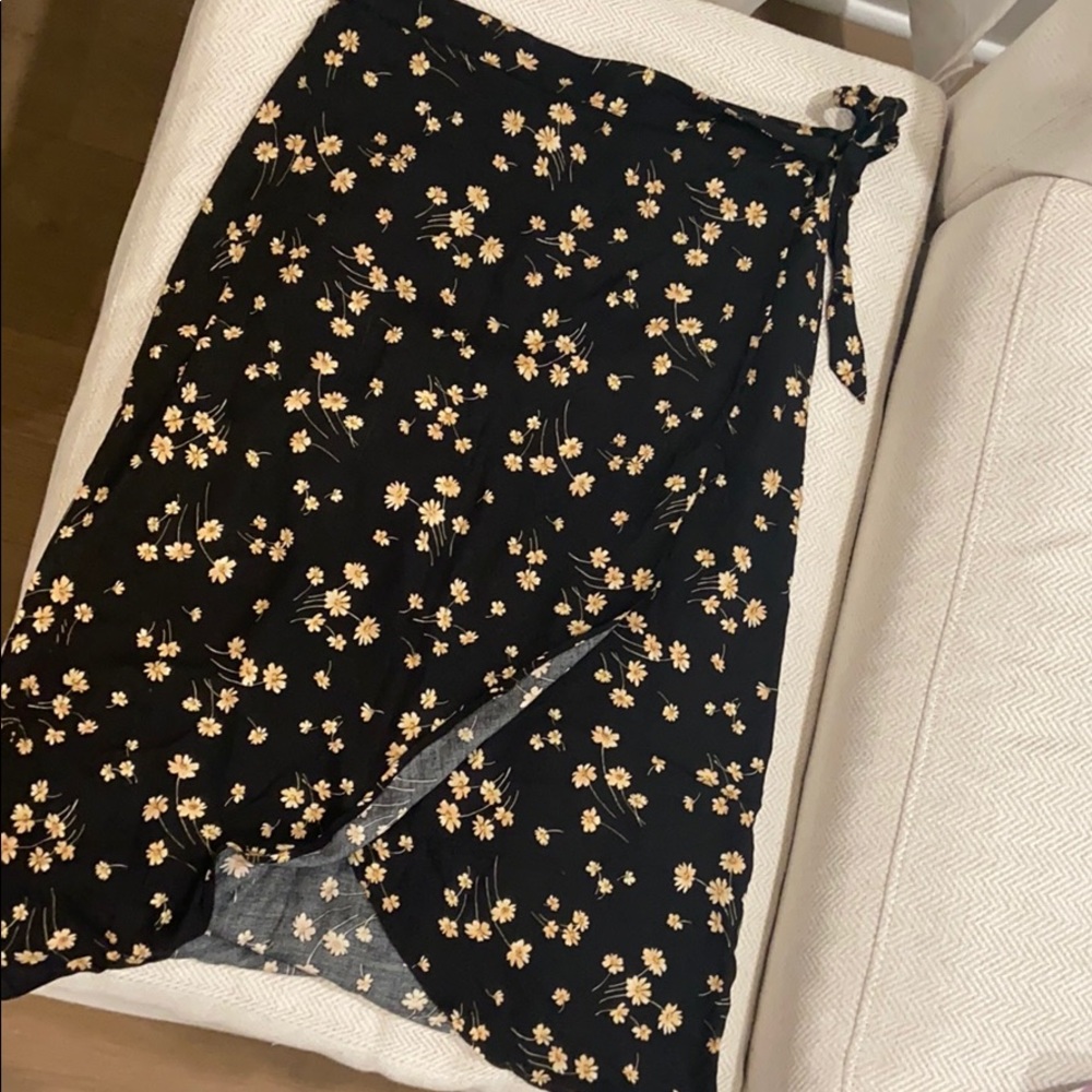 Floral wrap skirt